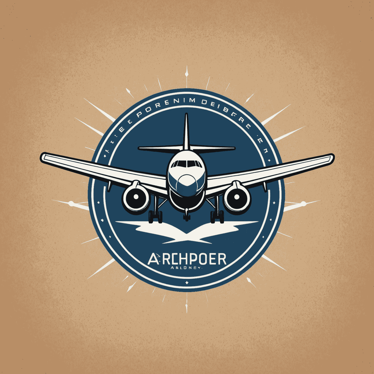 Aerodoper logo featuring a stylized airplane and runway