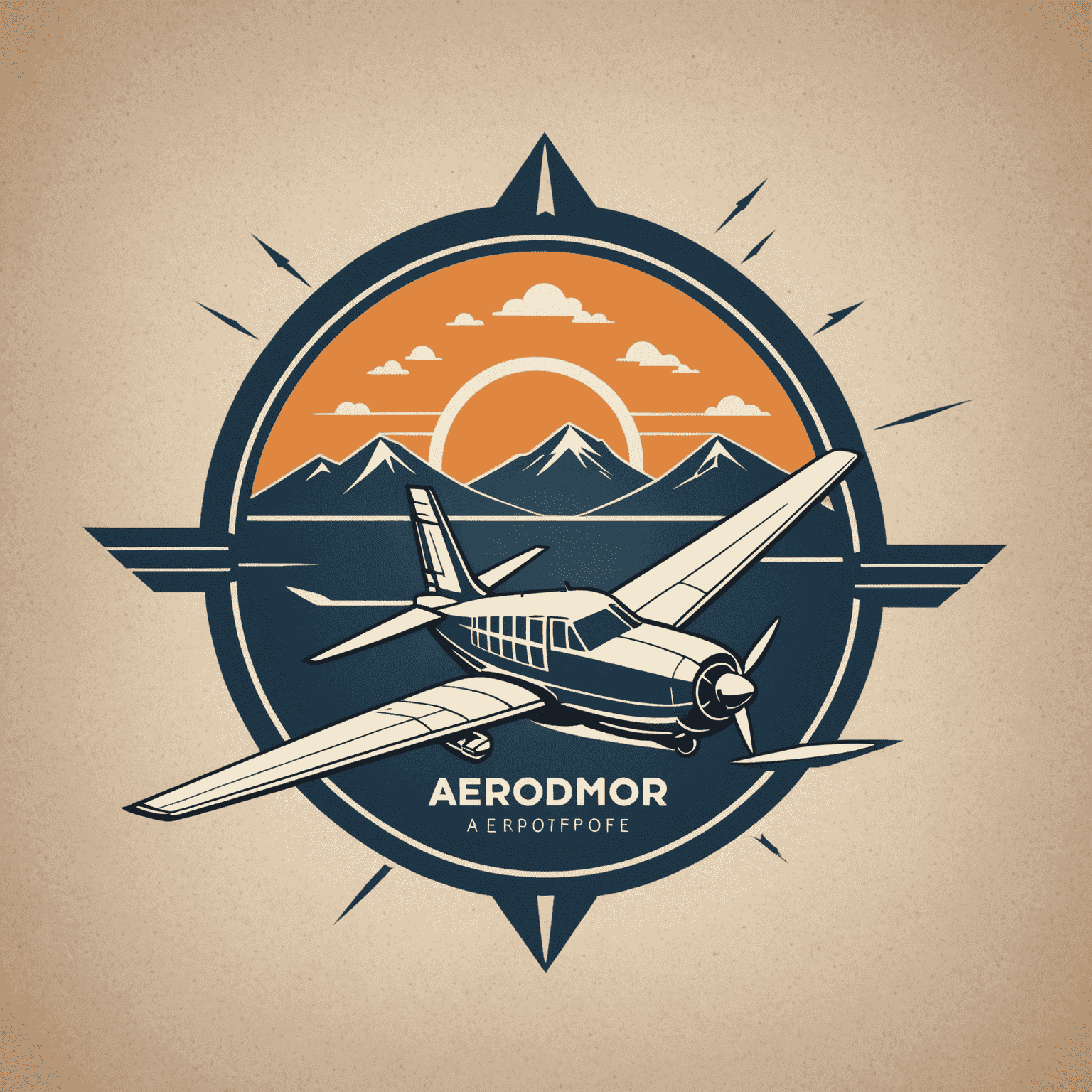 Aerodoper logo featuring a stylized airplane and runway